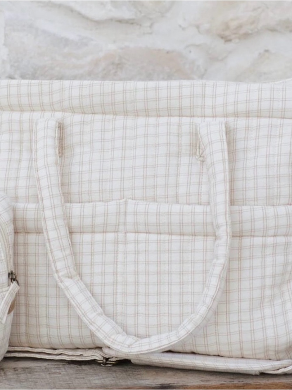 Quincy Mae Quilted Diaper Bag 100% Cotton